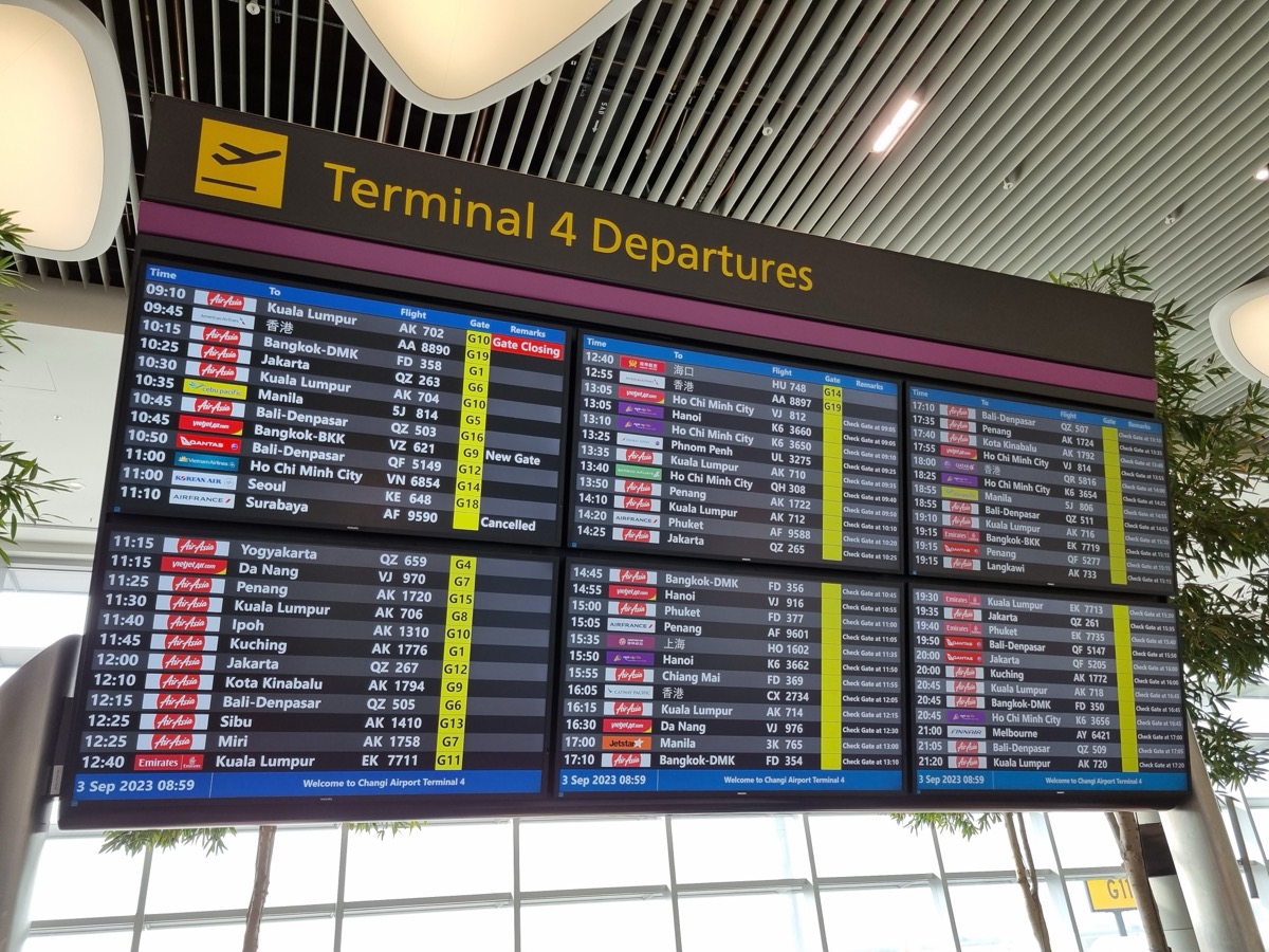 Sent besked inställt flyg